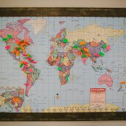 Paper Pins in World Map